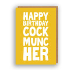 Happy Birthday Cockmuncher - Greeting Card | The Sweary Card Co.