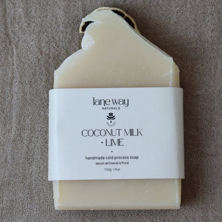 Coconut Milk + Lime - Cold Process Soap Bar | Lane Way Naturals