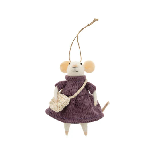 Craft Fair Carla - Felted Mouse Ornament | Indaba