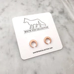 Crescent Moon - Metal Stud Earrings | White Fox Collective