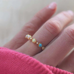 Crowned Crossing - Opal Ring | La Kaiser