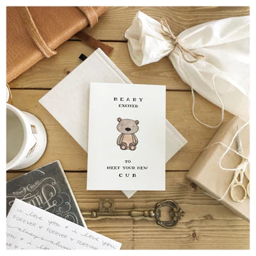 Beary Excited To Meet Your New Cub - Greeting Card | Kenzie Cards