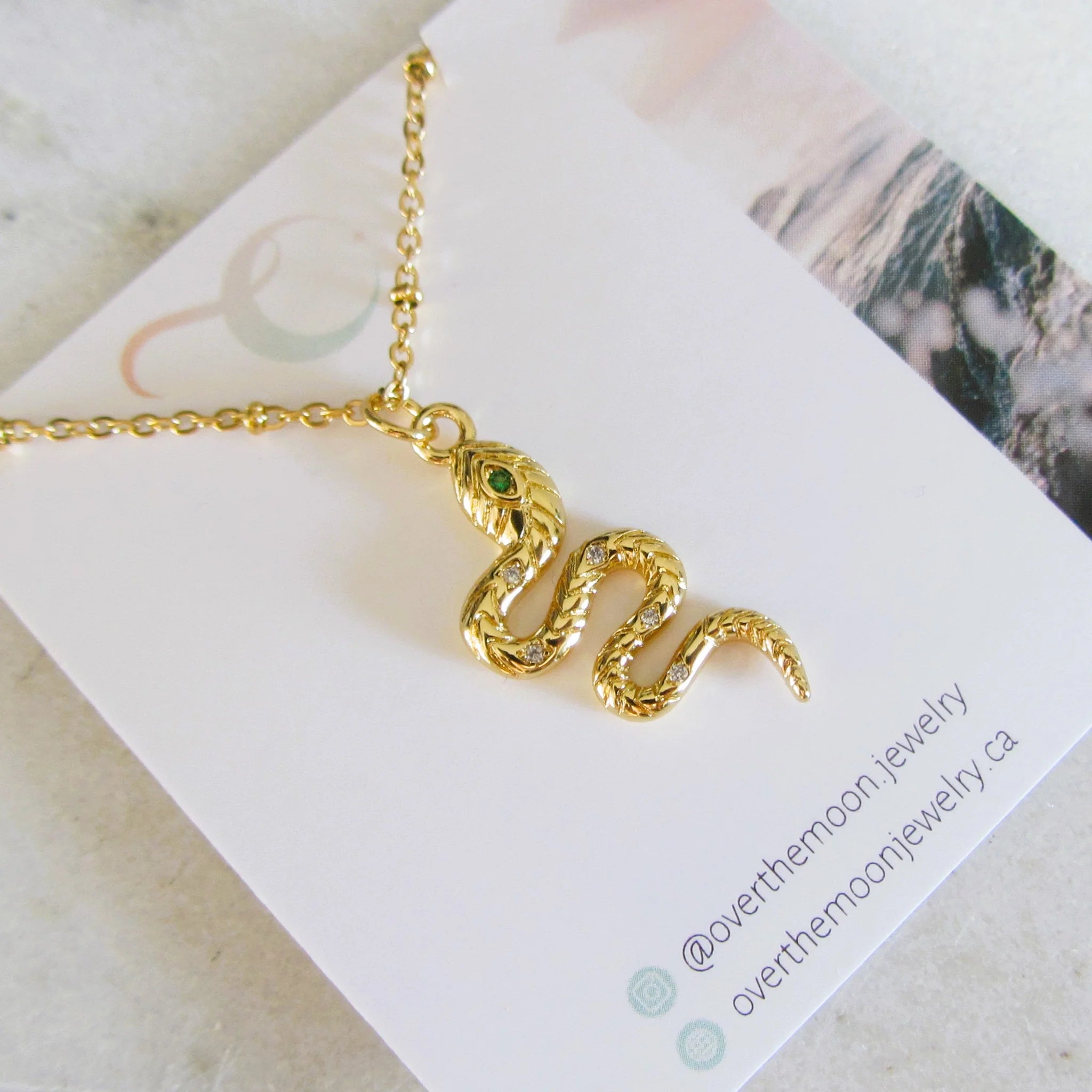 Curvy Snake - Necklace | Over The Moon