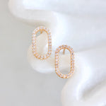 Cz Oval Stud | Earrings