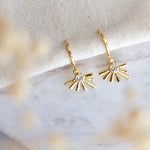 Cz Starburst Huggie | Earrings