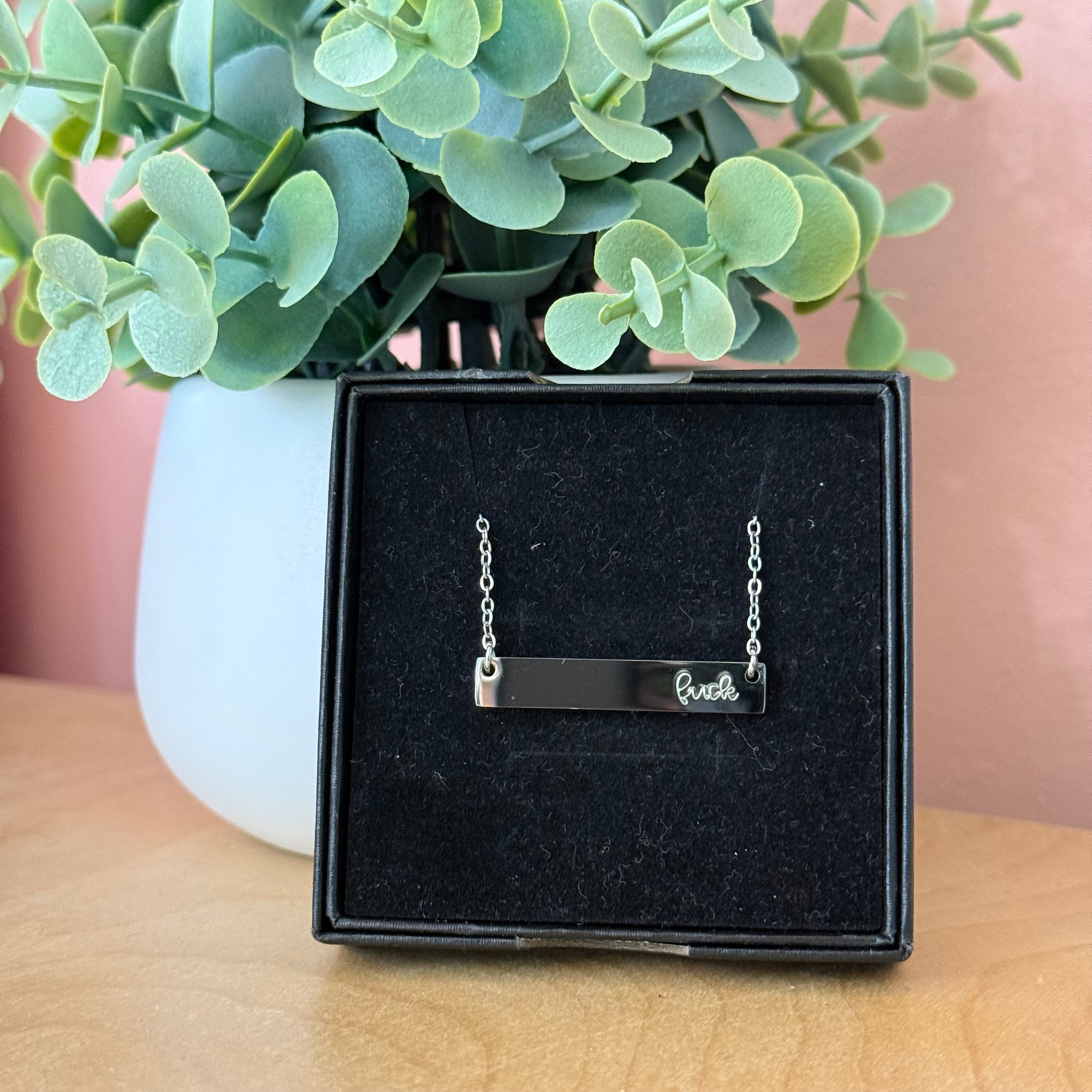 Fuck | Bar Necklace