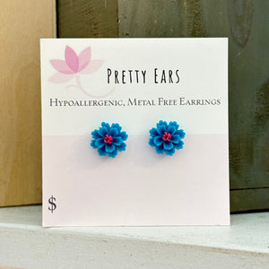Assorted Flowers - Metal Free Hypoallergenic Earrings | Pretty Ears