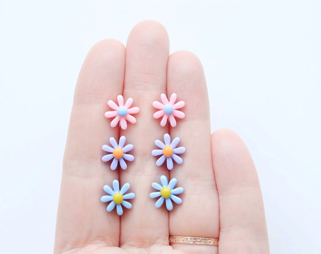 Pastel Daisy - Metal Free Hypoallergenic Earrings | Pretty Ears
