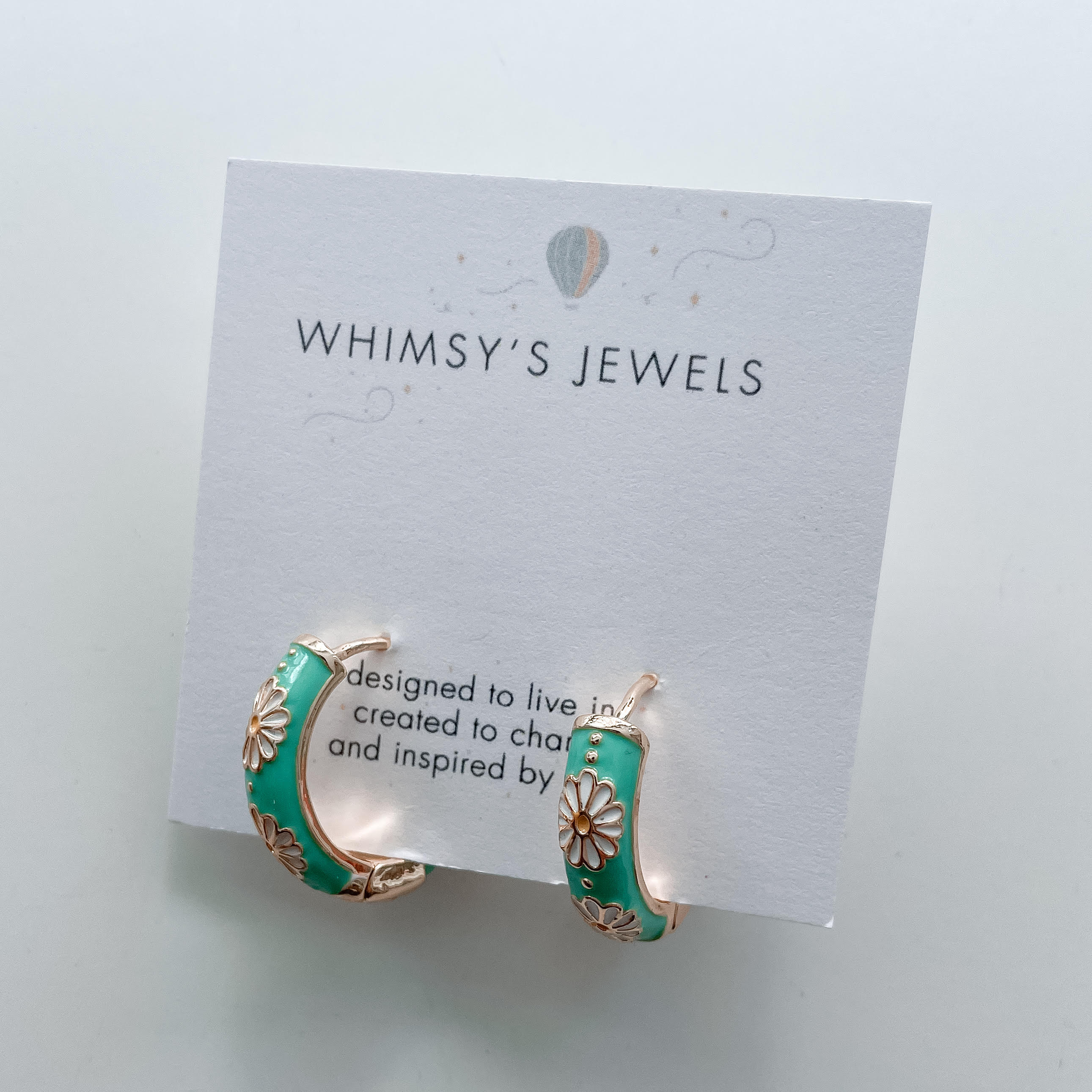 Daisy Enamel Hoop Earrings