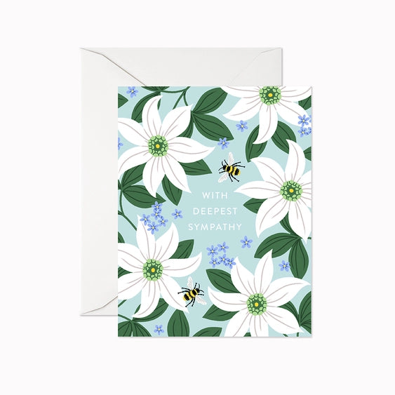 Deepest Sympathy - Clematis | Greeting Card