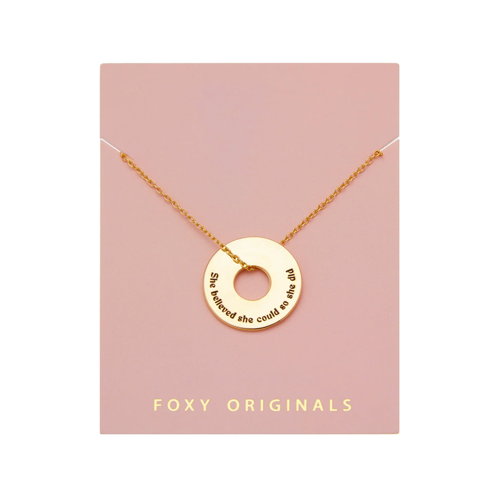 She Believed Disc Necklace | Foxy Originals