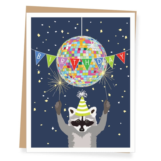 Disco Raccoon - Greeting Card | Apartment 2 Cards