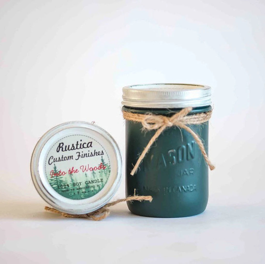 Into The Woods - Mason Jar Soy Candles | Rustica Custom Finishes