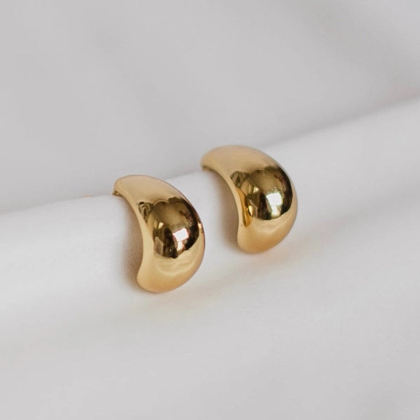 Dome Earrings | Petite Gold