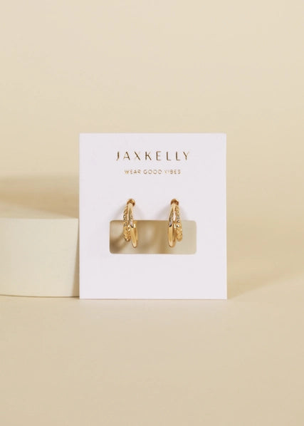 Double Hoop - Gold Earrings | JaxKelly