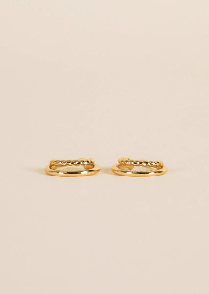 Double Hoop - Gold Earrings | JaxKelly