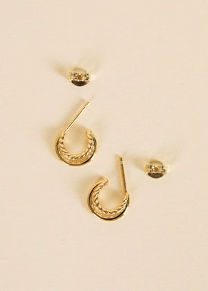 Double Hoop - Gold Earrings | JaxKelly