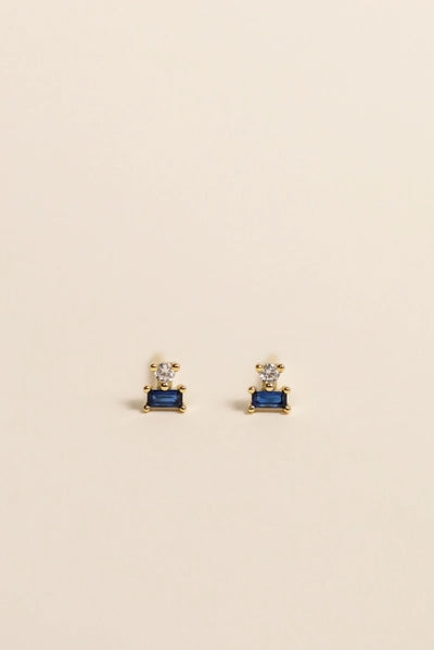 Sapphire Double Stack | Stud Earrings