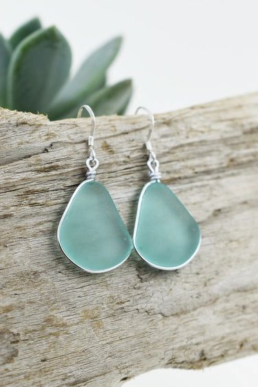 Drop - Eco Seaglass Earrings | Whitelotus Design