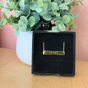 Fuck | Bar Necklace