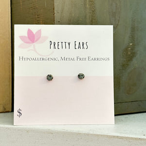 Rhinestone - Metal Free Hypoallergenic Earrings | Pretty Ears