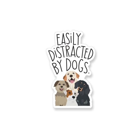 Easily Distracted By Dogs - Sticker | Apartment 2