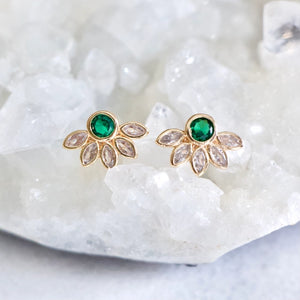 Emerald Flower - Stud Earrings | Mesa Blue