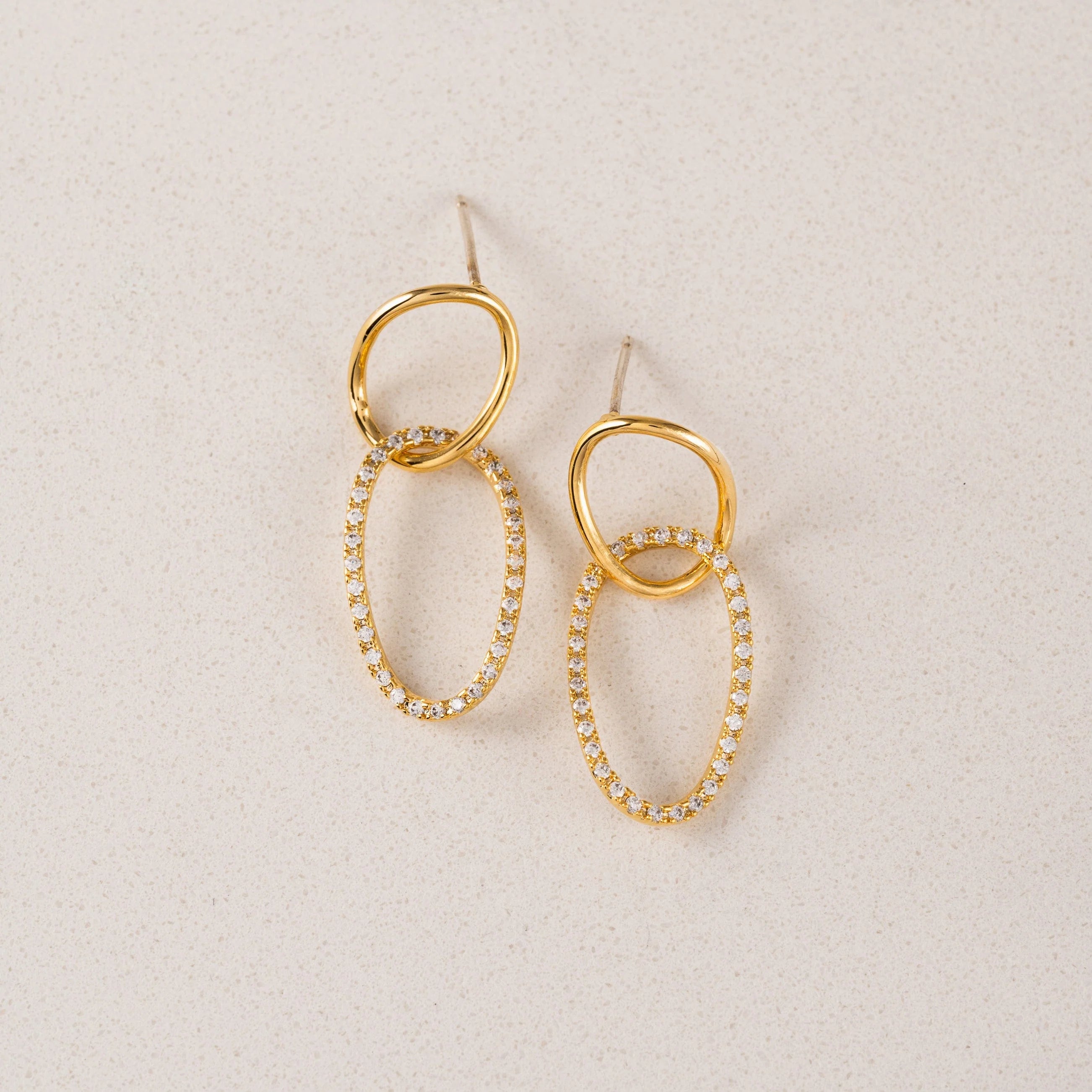 Encore Pave Small Linked Hoop Earrings | Lover's Tempo