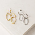 Encore Pave Small Linked Hoop Earrings | Lover's Tempo