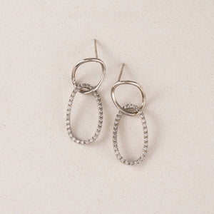 Encore Pave Small Linked Hoop Earrings | Lover's Tempo