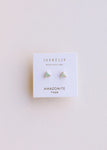 Amazonite - Gold Mini Energy Gem Stud Earrings | JaxKelly