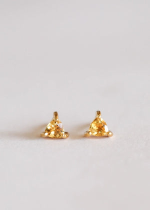 Citrine | Gold Mini Energy Gem Stud Earrings