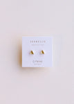 Citrine | Gold Mini Energy Gem Stud Earrings