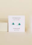 Turquoise | Gold Mini Energy Gem Stud Earrings