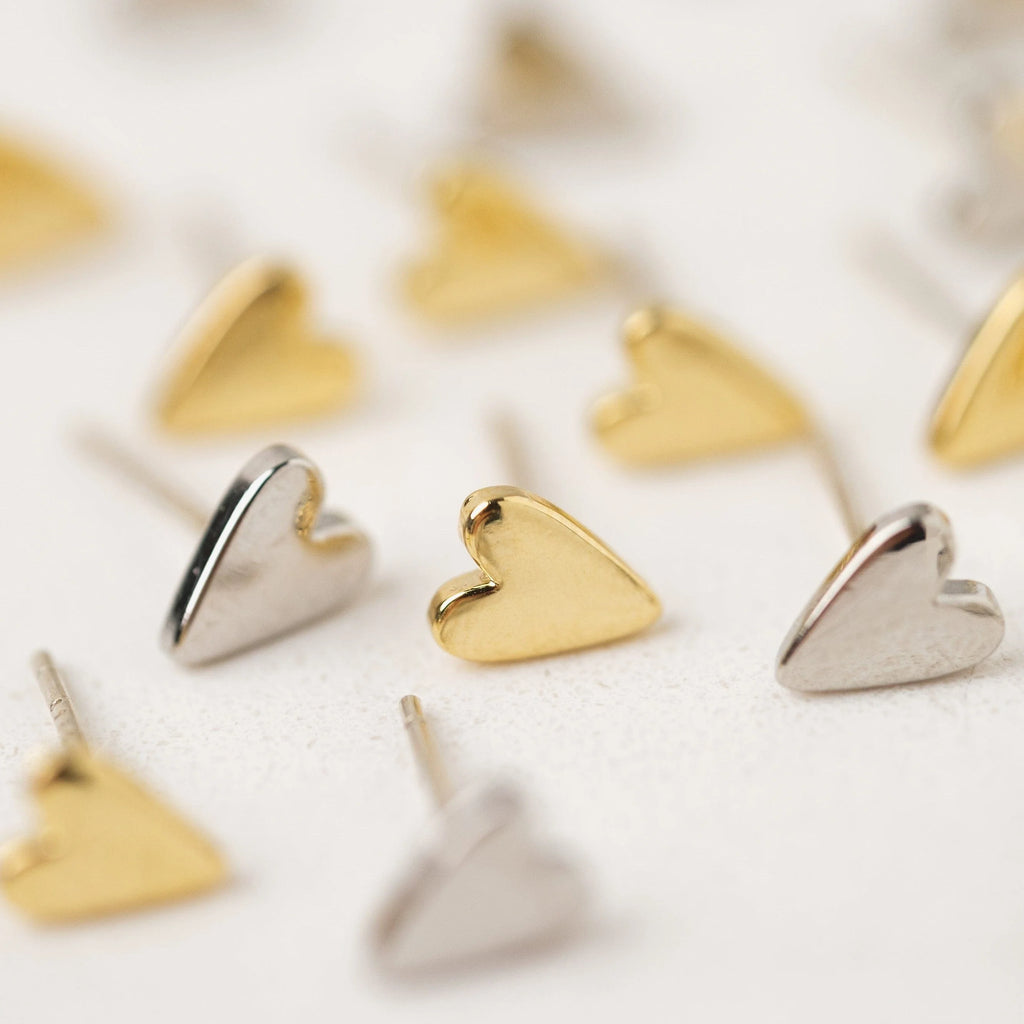 Everly Heart Stud Earrings | Lover's Tempo
