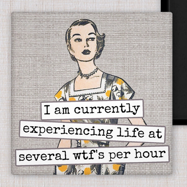 I Am Currently Experiencing Life At Several WTFs Per Hour | Fridge Magnet