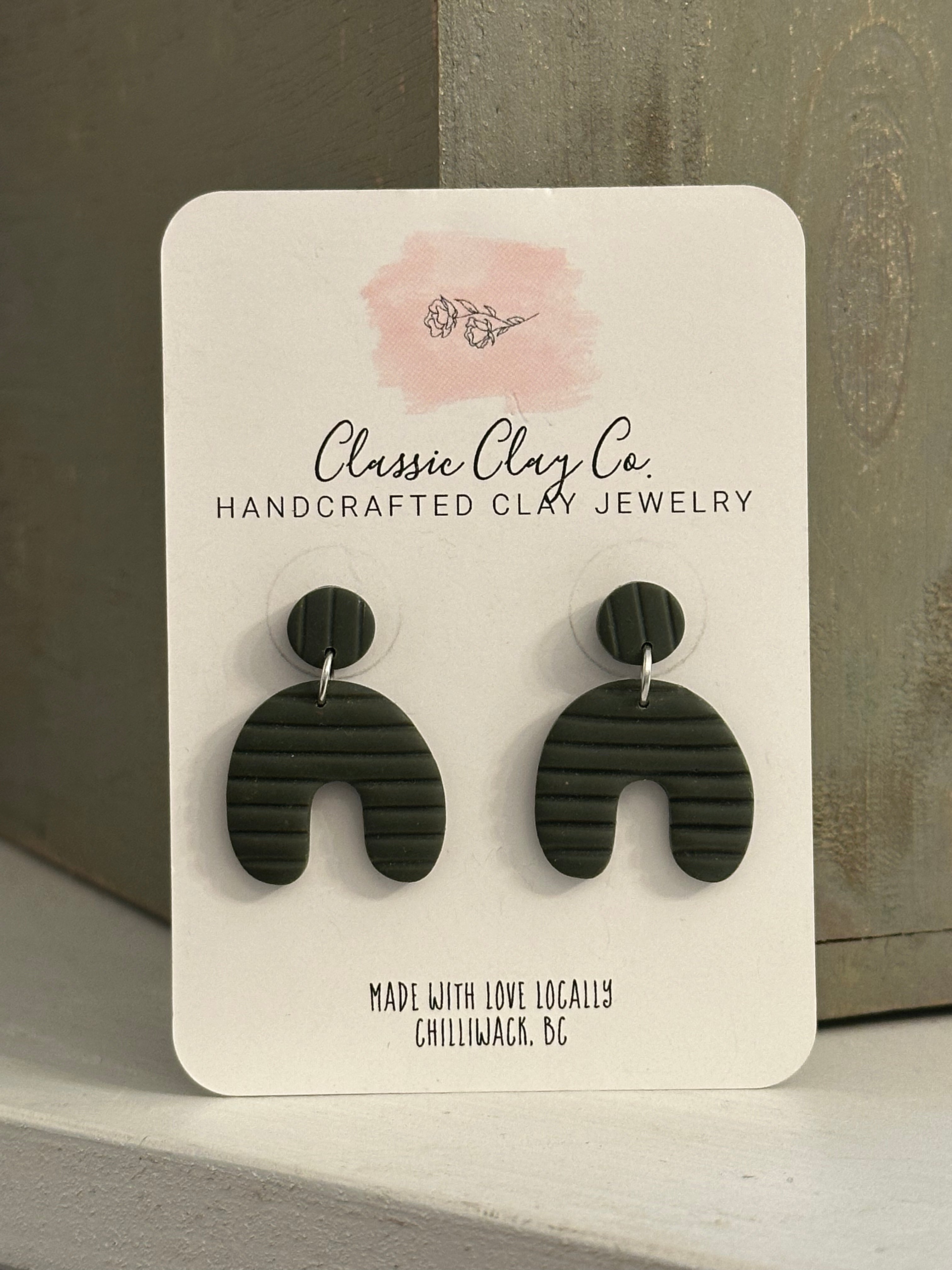 Textured Arches - Clay Dangle Earrings | Classic Clay Co.