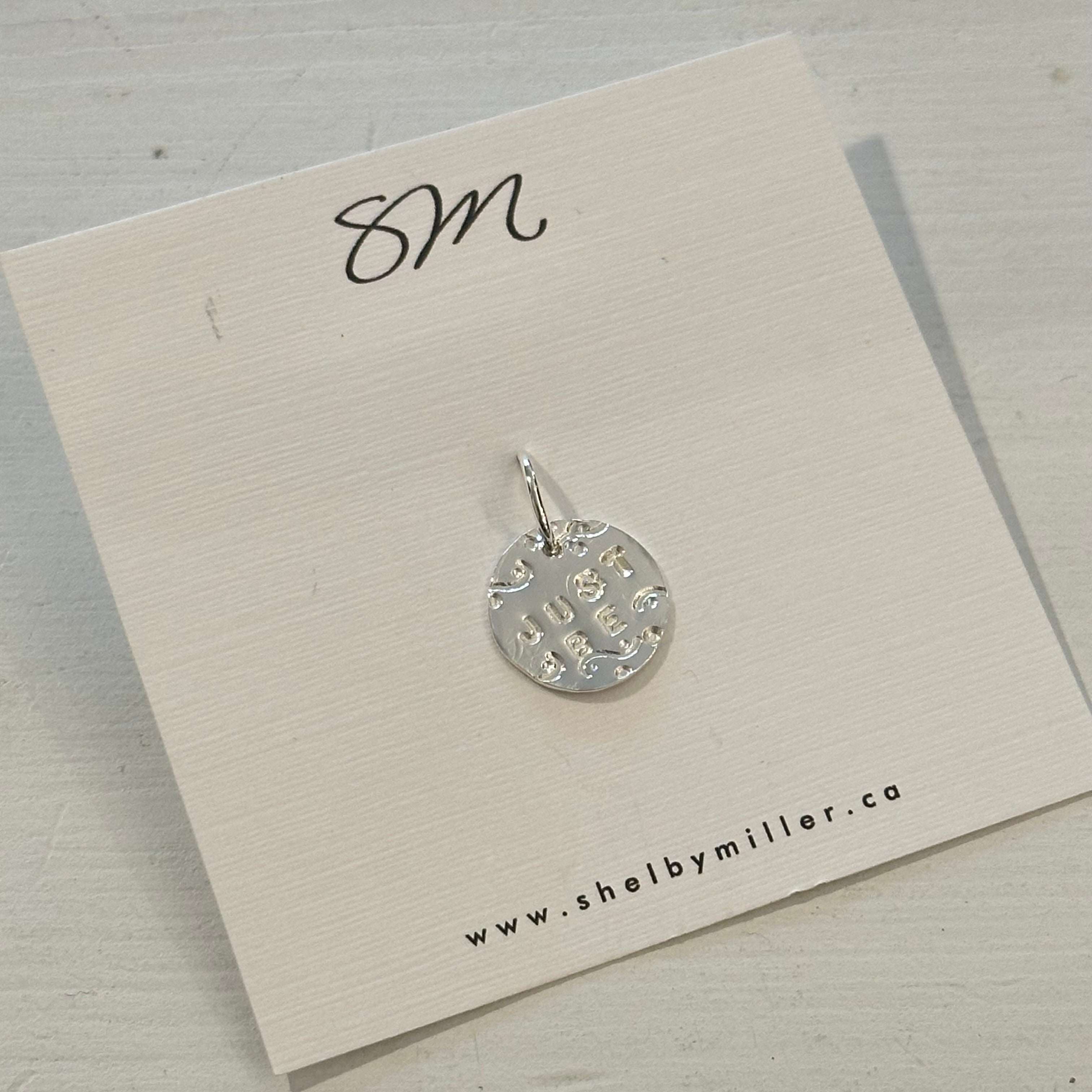 Seykoya - Medium Sterling Silver Hand-Stamped Pendants | Shelby Miller Jewelry Designs