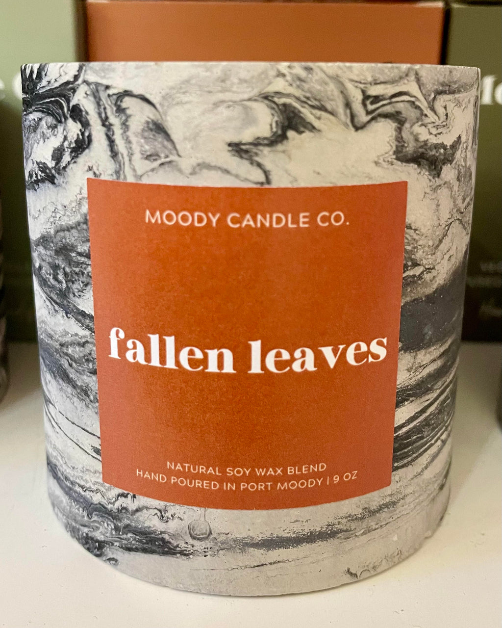 Fallen Leaves - Cement Jar Candle | Moody Candle Co