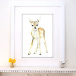 Baby Deer Watercolour Nursery Print | Elena Markelova