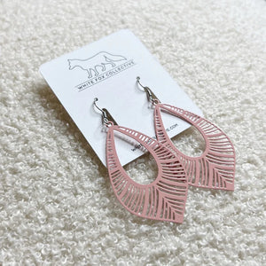 Filigree Leaf Earrings | White Fox Collective