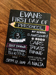 First OR Last Day Sign - Pencil (Single Sided) | Love Designs
