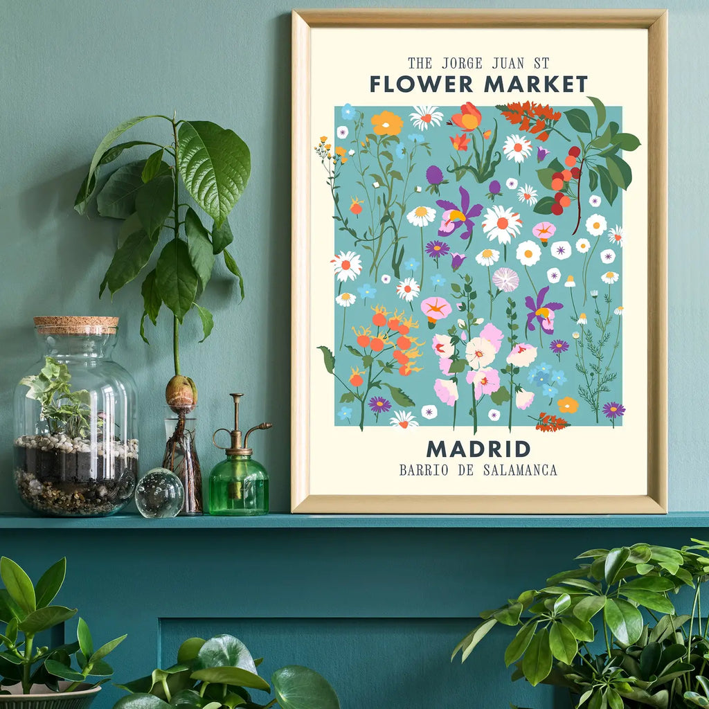 Madrid Flower Market Print | Ink & Drop
