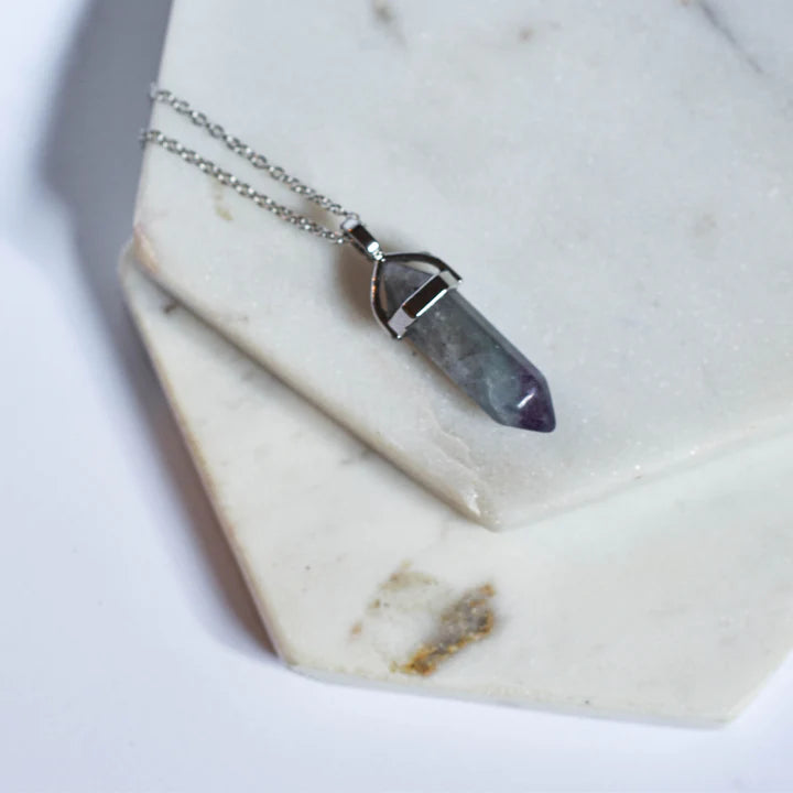 Fluorite - Bullet Crystal Necklace | Whimsy's Jewels