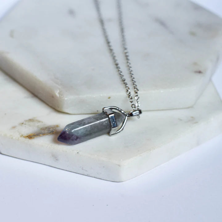 Fluorite - Bullet Crystal Necklace | Whimsy's Jewels