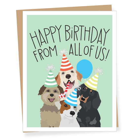 Happy Birthday From All Of Us - Greeting Card | Paper Hearts