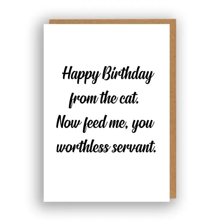 Happy Birthday From The Cat - Greeting Card | The Sweary Card Co.