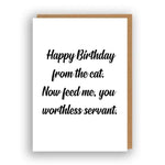 Happy Birthday From The Cat - Greeting Card | The Sweary Card Co.