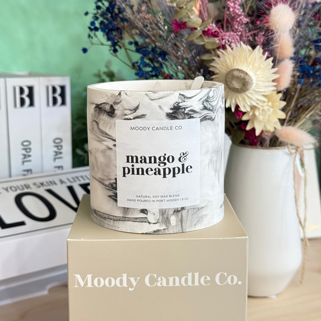 Mango + Pineapple - Cement Jar Candle | Moody Candle Co