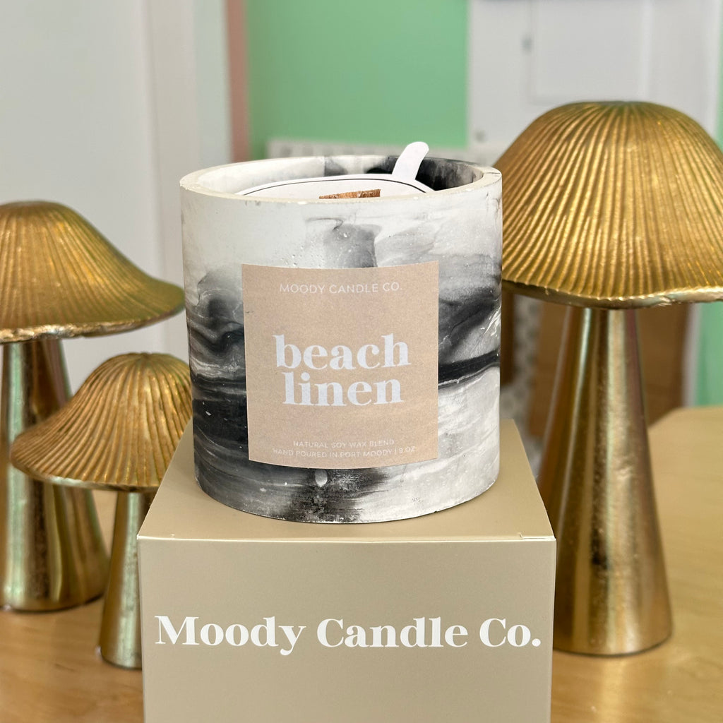 Beach Linen - Cement Jar Candle | Moody Candle Co
